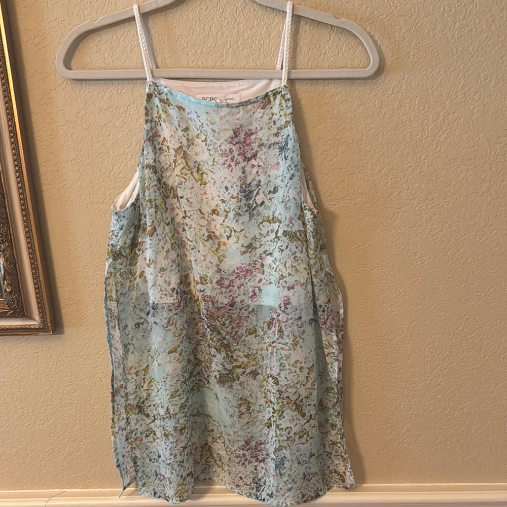 BCBGeneration Floral Print Halter Top - Multicolor
